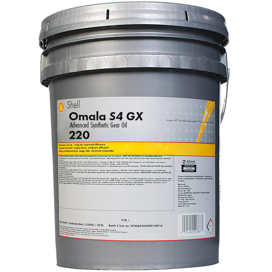 Shell Omala S4 GX 220 Synthetic Gear Oil